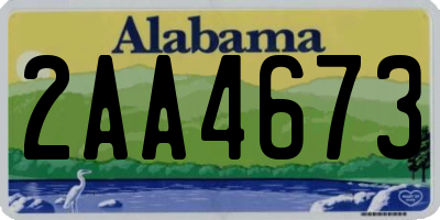 AL license plate 2AA4673