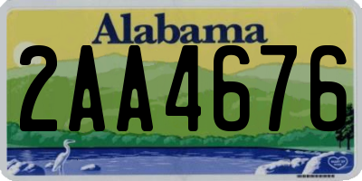 AL license plate 2AA4676