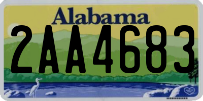 AL license plate 2AA4683