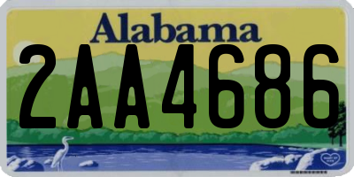 AL license plate 2AA4686