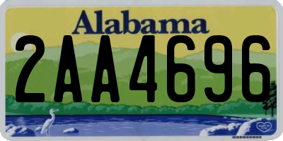 AL license plate 2AA4696
