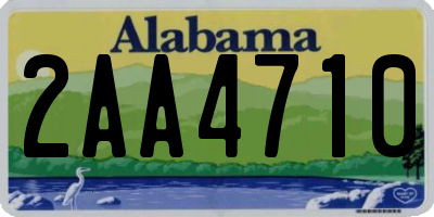 AL license plate 2AA4710