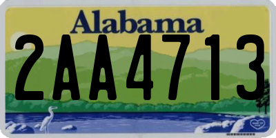 AL license plate 2AA4713