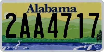 AL license plate 2AA4717