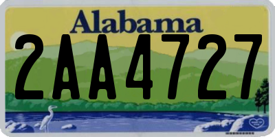 AL license plate 2AA4727