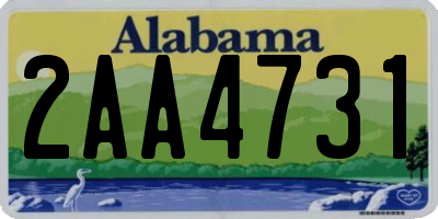 AL license plate 2AA4731