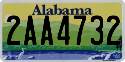 AL license plate 2AA4732