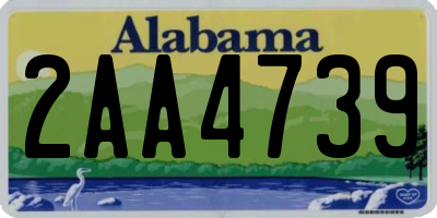 AL license plate 2AA4739