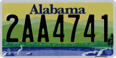 AL license plate 2AA4741