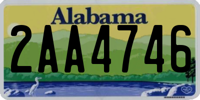 AL license plate 2AA4746