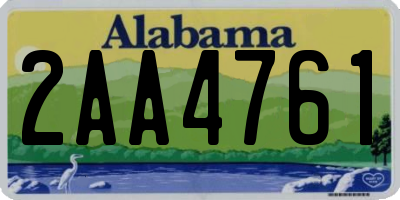 AL license plate 2AA4761