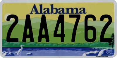 AL license plate 2AA4762