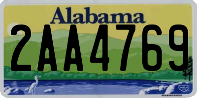 AL license plate 2AA4769