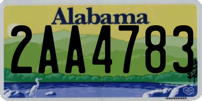 AL license plate 2AA4783