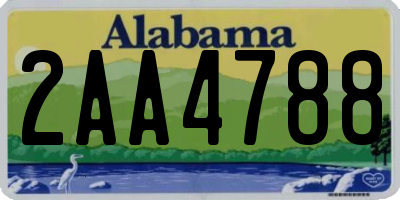 AL license plate 2AA4788