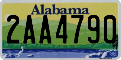 AL license plate 2AA4790