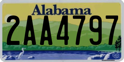 AL license plate 2AA4797