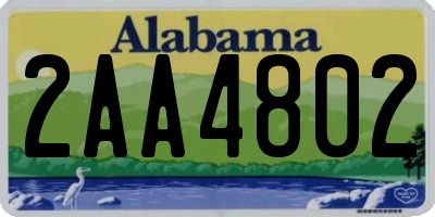 AL license plate 2AA4802