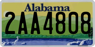 AL license plate 2AA4808