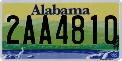 AL license plate 2AA4810