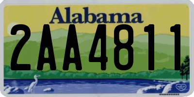 AL license plate 2AA4811