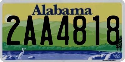 AL license plate 2AA4818