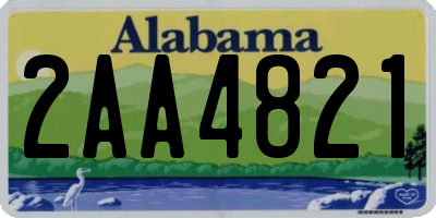 AL license plate 2AA4821