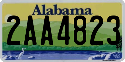 AL license plate 2AA4823