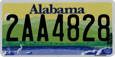 AL license plate 2AA4828