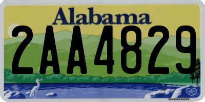 AL license plate 2AA4829
