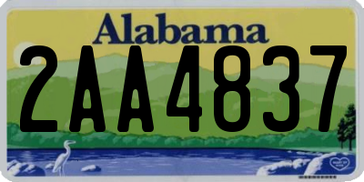 AL license plate 2AA4837