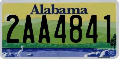 AL license plate 2AA4841