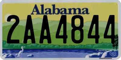 AL license plate 2AA4844