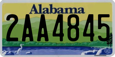 AL license plate 2AA4845