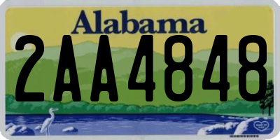 AL license plate 2AA4848