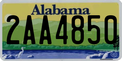 AL license plate 2AA4850
