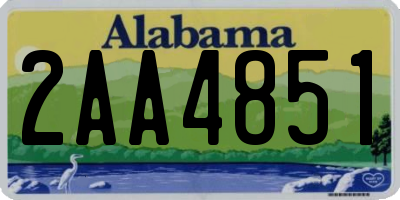 AL license plate 2AA4851