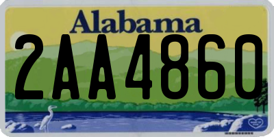 AL license plate 2AA4860