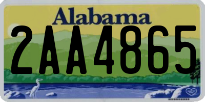AL license plate 2AA4865