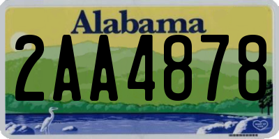 AL license plate 2AA4878