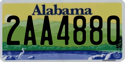 AL license plate 2AA4880