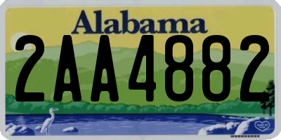 AL license plate 2AA4882