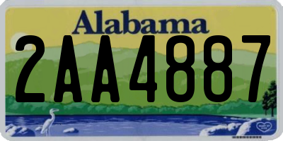 AL license plate 2AA4887