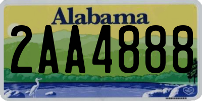 AL license plate 2AA4888