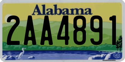 AL license plate 2AA4891