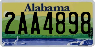 AL license plate 2AA4898