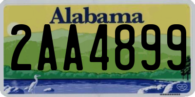 AL license plate 2AA4899