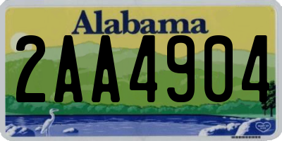 AL license plate 2AA4904