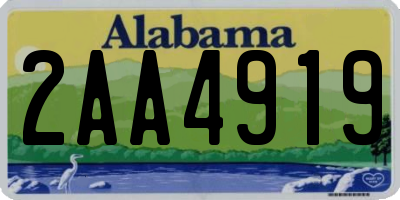AL license plate 2AA4919