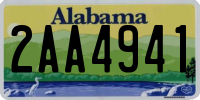 AL license plate 2AA4941